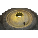 18"W x 42"D, John Deere Yellow 10-Hole Dolly Dual