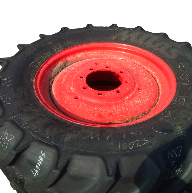 12"W x 30"D, Kubota Orange 8-Hole Formed Plate