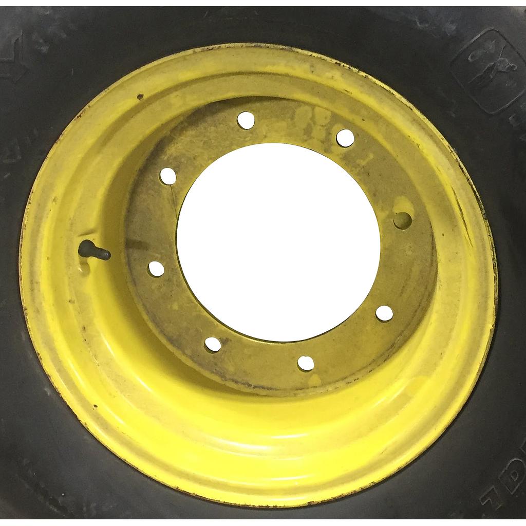 10"W x 16"D, John Deere Yellow 8-Hole Formed Plate