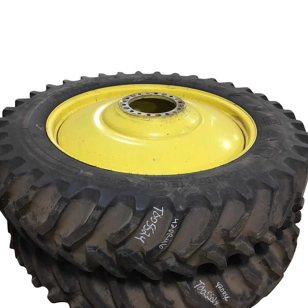 13"W x 46"D, John Deere Yellow 10-Hole Formed Plate