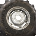14"W x 24"D Rim with Clamp/Loop Style Rim with 8-Hole Center, Case IH Silver Mist