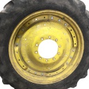 12"W x 38"D Waffle Wheel (Groups of 3 bolts) Rim with 10-Hole Center, John Deere Yellow