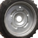 12"W x 54"D Waffle Wheel (Groups of 3 bolts) Rim with 10-Hole Center, Case IH Silver Mist