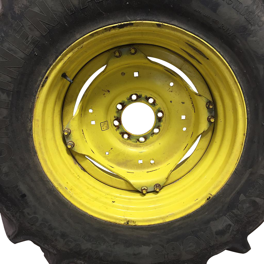 15"W x 30"D Stub Disc (groups of 2 bolts) Rim with 8-Hole Center, John Deere Yellow