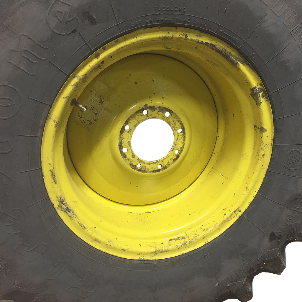 16"W x 26"D, John Deere Yellow 8-Hole Formed Plate