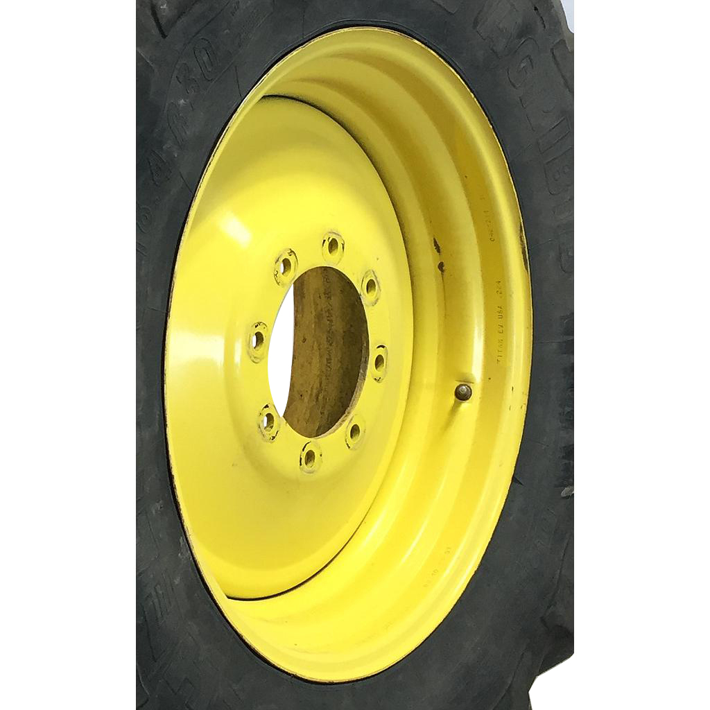 15"W x 30"D, John Deere Yellow 8-Hole Formed Plate
