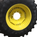 15"W x 30"D Waffle Wheel (Groups of 3 bolts) Rim with 10-Hole Center, John Deere Yellow