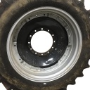 12"W x 38"D Waffle Wheel (Groups of 3 bolts) Rim with 12-Hole Center, Case IH Silver Mist/Black