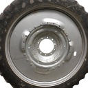 10"W x 54"D Waffle Wheel (Groups of 3 bolts) Rim with 10-Hole Center, Case IH Silver Mist