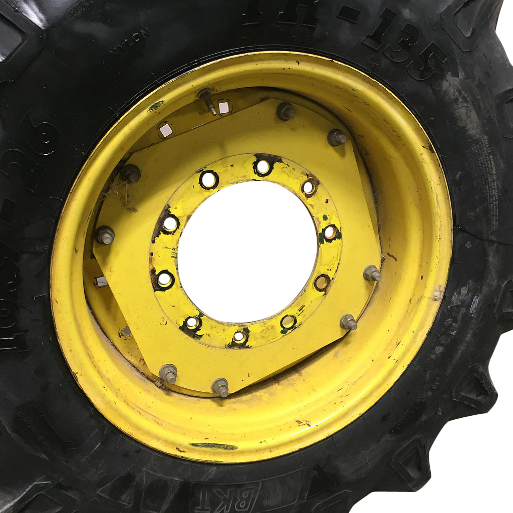 15"W x 26"D, John Deere Yellow 16-Hole Waffle Wheel (Groups of 2 bolts)