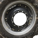 15"W x 34"D Waffle Wheel (Groups of 2 bolts) Rim with 12-Hole Center, Case IH Silver Mist/Black