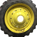 12"W x 50"D Stub Disc Rim with 10-Hole Center, John Deere Yellow