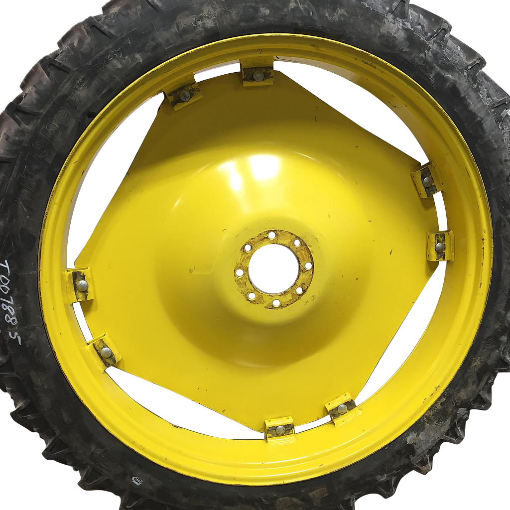 8"W x 48"D Rim with Clamp/U-Clamp (groups of 2 bolts) Rim with 8-Hole Center, John Deere Yellow