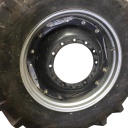 15"W x 34"D Waffle Wheel (Groups of 2 bolts) Rim with 12-Hole Center, Case IH Silver Mist/Black