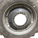 12"W x 38"D Waffle Wheel (Groups of 3 bolts) Rim with 12-Hole Center, Case IH Silver Mist/Black