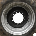 15"W x 38"D Waffle Wheel (Groups of 3 bolts) Rim with 12-Hole Center, Case IH Silver Mist/Black