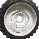 10"W x 54"D Waffle Wheel (Groups of 3 bolts) Rim with 10-Hole Center, New Holland White