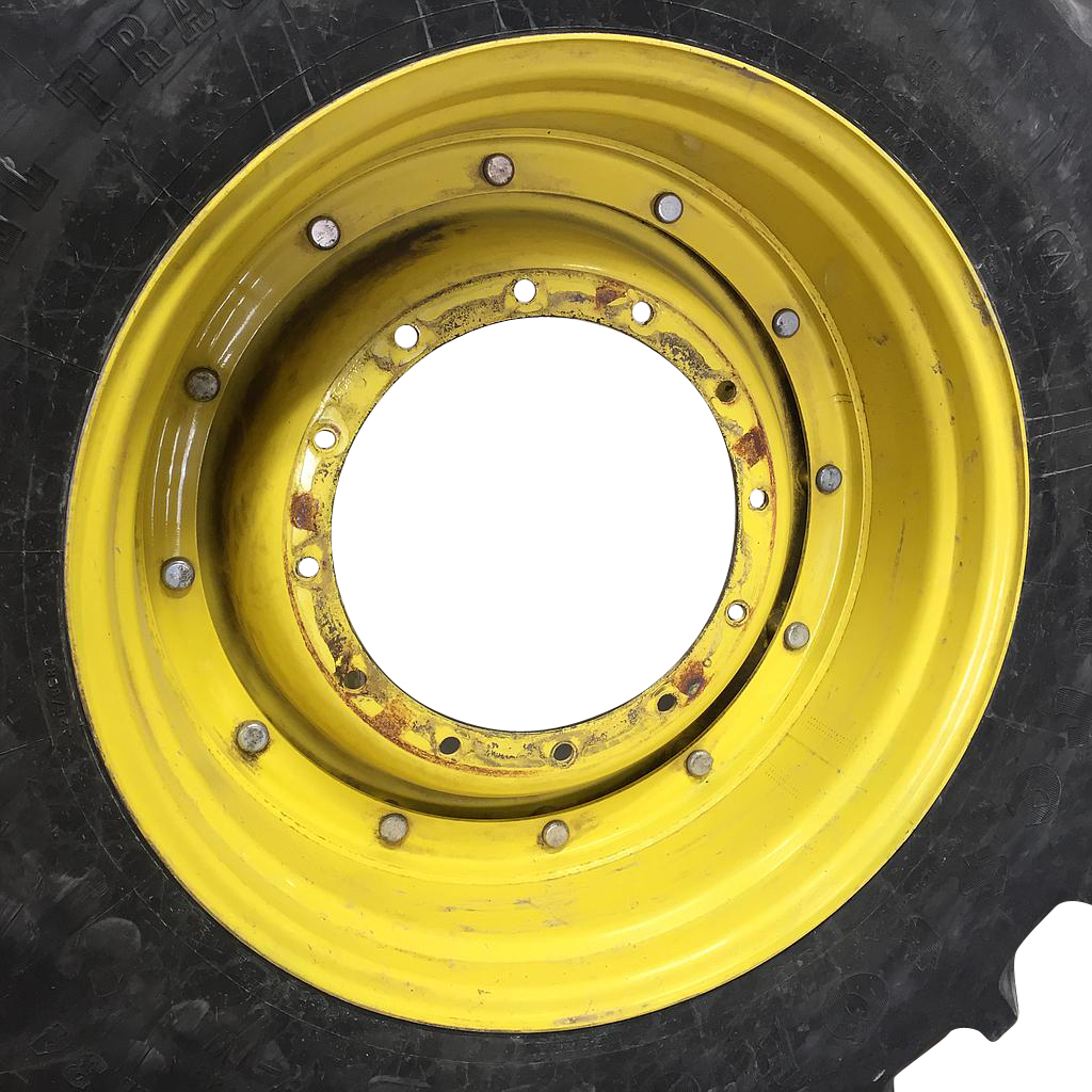 15"W x 34"D Stub Disc Rim with 12-Hole Center, John Deere Yellow