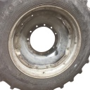 13"W x 34"D Waffle Wheel (Groups of 2 bolts) Rim with 12-Hole Center, Case IH Silver Mist/Black