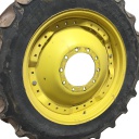 10"W x 34"D Waffle Wheel (Groups of 3 bolts) Rim with 10-Hole Center, John Deere Yellow