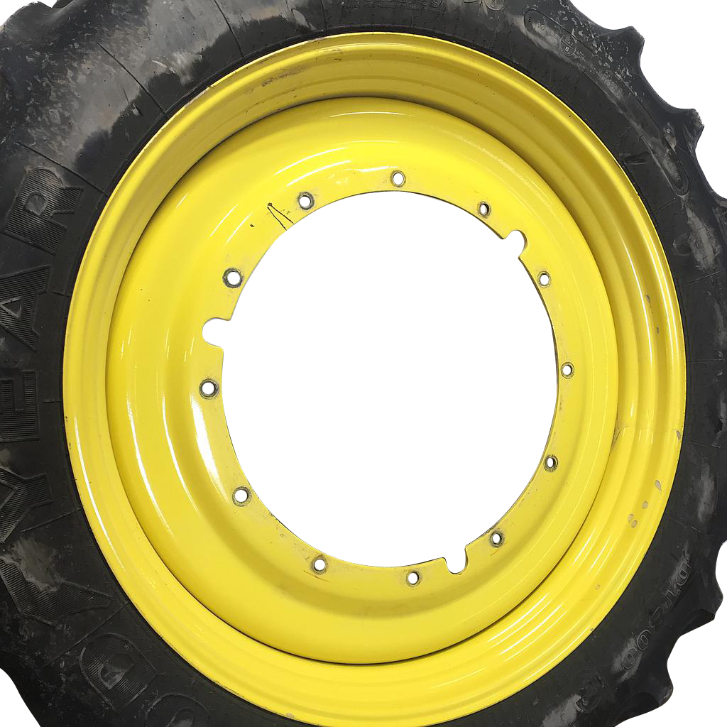 12"W x 50"D, John Deere Yellow 12-Hole Stub Disc