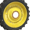 10"W x 42"D Waffle Wheel (Groups of 3 bolts) Rim with 10-Hole Center, John Deere Yellow