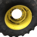 18"W x 28"D Waffle Wheel (Groups of 3 bolts) Rim with 12-Hole Center, John Deere Yellow