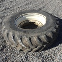 16.9/R30 Goodyear Farm Dyna Torque Radial R-1 on White 8-Hole Waffle Wheel (Groups of 2 bolts) 40%