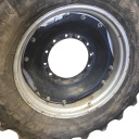 15"W x 34"D Waffle Wheel (Groups of 2 bolts) Rim with 12-Hole Center, Case IH Silver Mist/Black