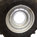 12"W x 30"D Stub Disc Rim with 8-Hole Center, Case IH Silver Mist