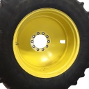 16"W x 38"D, John Deere Yellow 10-Hole Dolly Dual