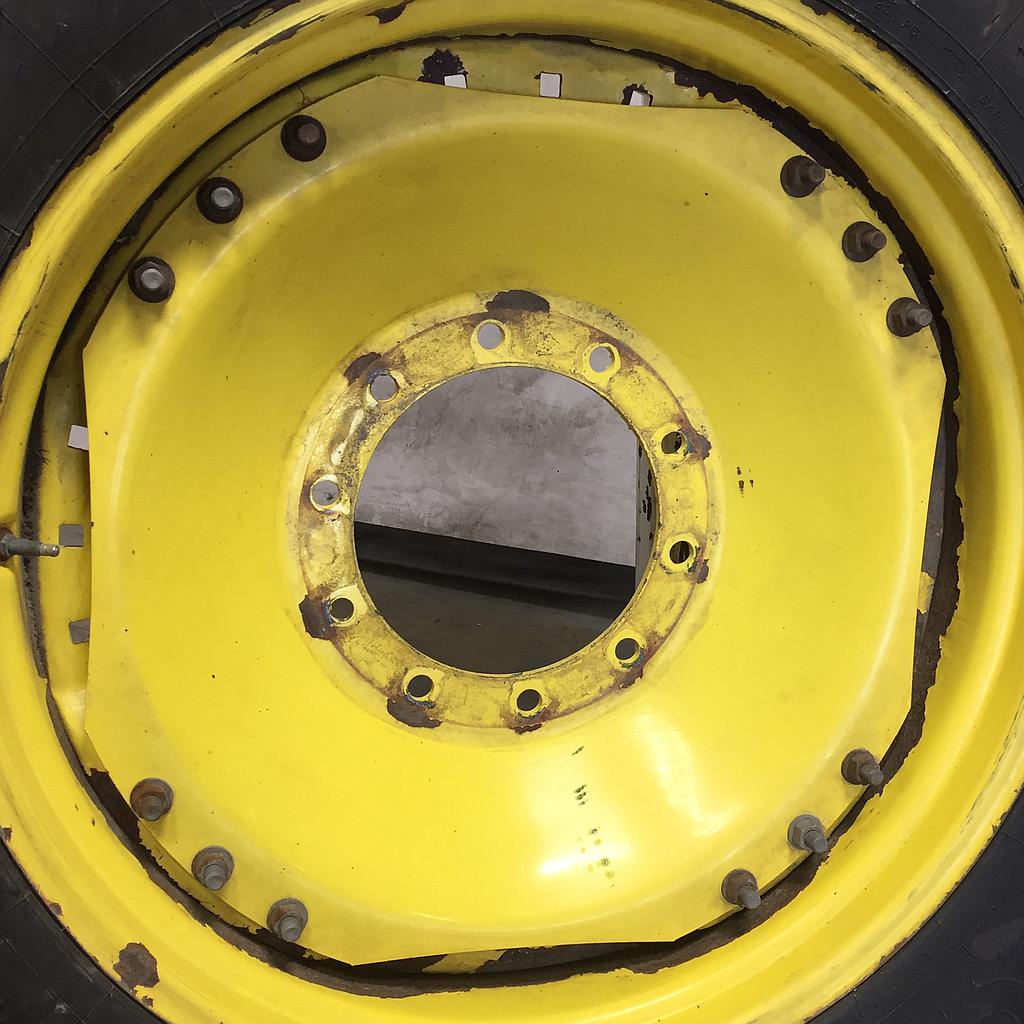 10-Hole Waffle Wheel (Groups of 3 bolts) Center for 34" Rim, John Deere Yellow