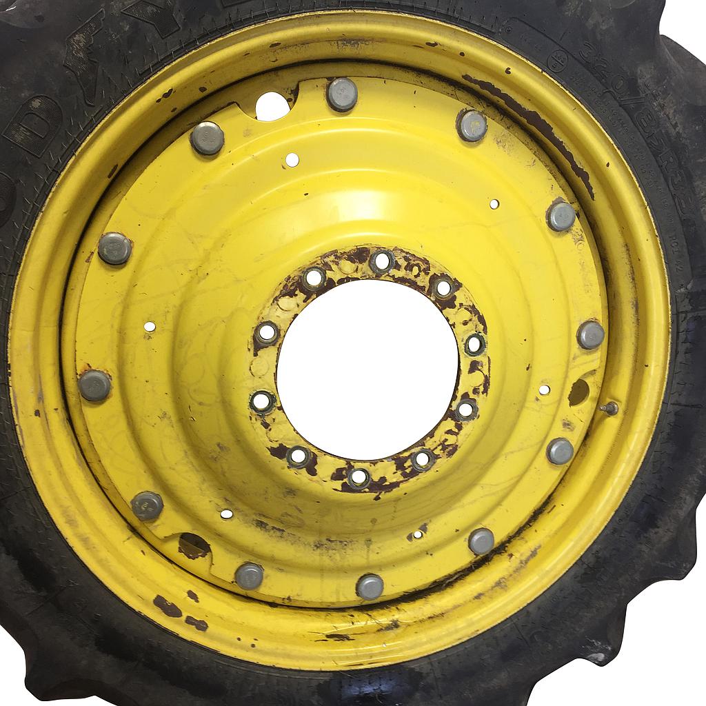 10"W x 38"D Stub Disc Rim with 10-Hole Center, John Deere Yellow