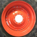 16"W x 42"D Waffle Wheel (Groups of 3 bolts) Rim with 10-Hole Center, Kubota Orange