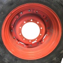 13"W x 30"D Waffle Wheel (Groups of 2 bolts) Rim with 10-Hole Center, Kubota Orange