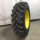 420/90R30 Firestone Radial All Traction FWD R-1 on John Deere Yellow 12-Hole Waffle Wheel (Groups of 3 bolts) 60%