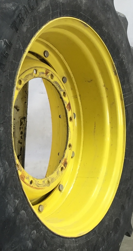 15"W x 34"D Stub Disc Rim with 12-Hole Center, John Deere Yellow