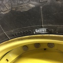 480/70R34 Firestone Radial 9000 R-1W on John Deere Yellow 12-Hole Waffle Wheel (Groups of 3 bolts) 60%