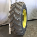 480/70R34 Firestone Radial 9000 R-1W on John Deere Yellow 12-Hole Waffle Wheel (Groups of 3 bolts) 60%