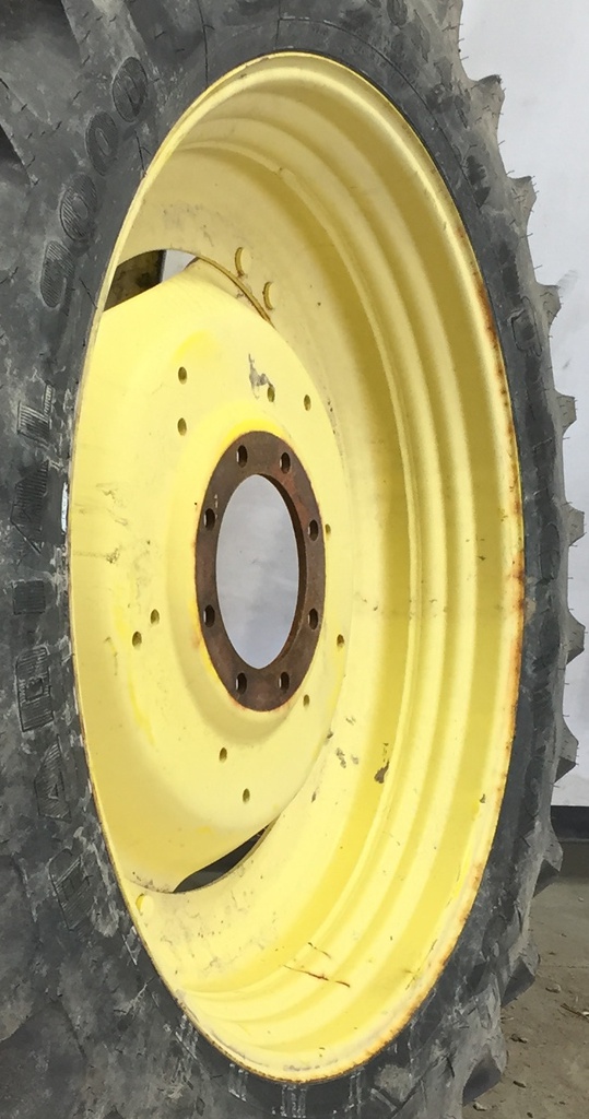 10"W x 42"D Stub Disc (groups of 2 bolts) Rim with 8-Hole Center, John Deere Yellow