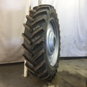 480/80R50 Michelin AgriBib 2 R-1W on Case IH Silver Mist 10-Hole Formed Plate W/Weight Holes 95%