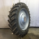 480/80R50 Michelin AgriBib 2 R-1W on Case IH Silver Mist 10-Hole Formed Plate W/Weight Holes 95%
