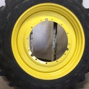 480/80R50 Goodyear Farm DT800 Super Traction R-1W on John Deere Yellow 12-Hole Stub Disc 80%