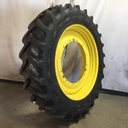 480/80R50 Goodyear Farm DT800 Super Traction R-1W on John Deere Yellow 12-Hole Stub Disc 80%