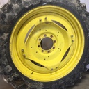 10"W x 42"D Stub Disc (groups of 2 bolts) Rim with 8-Hole Center, John Deere Yellow