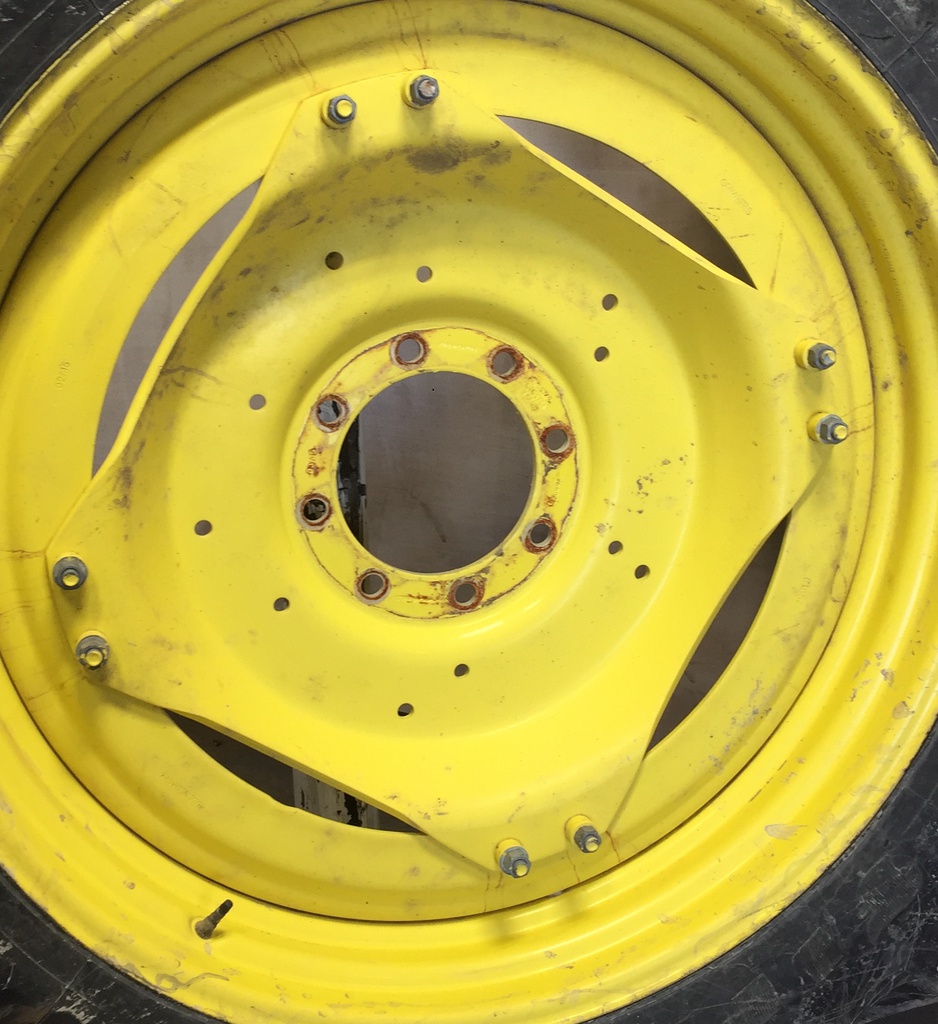 8-Hole Stub Disc (groups of 2 bolts) Center for 38"-54" Rim, John Deere Yellow