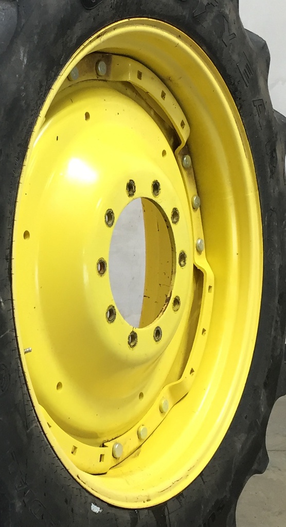 10-Hole Waffle Wheel (Groups of 3 bolts) Center for 38"-54" Rim, John Deere Yellow
