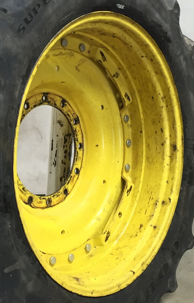 12-Hole Waffle Wheel (Groups of 3 bolts) Center for 38"-54" Rim, John Deere Yellow