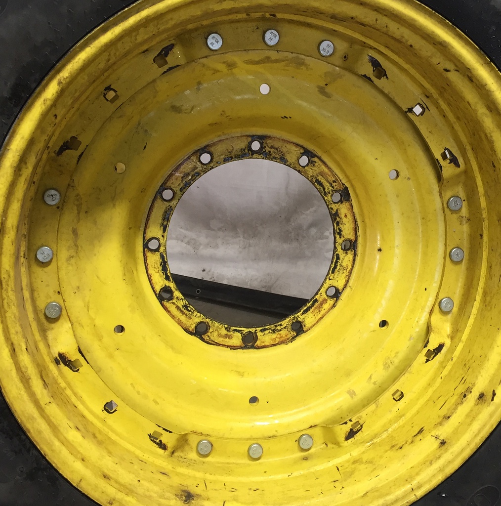 12-Hole Waffle Wheel (Groups of 3 bolts) Center for 38"-54" Rim, John Deere Yellow