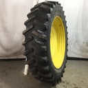 480/80R50 Firestone Radial Deep Tread 23 R-1W on John Deere Yellow 10-Hole Formed Plate W/Weight Holes 70%